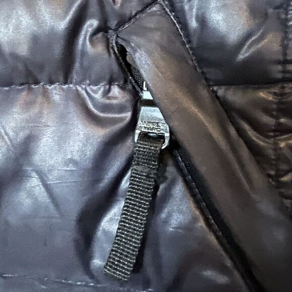 Andrew Marc Puffer 650 fill Down Jacket Coat Packable Women M Navy Black - Picture 4 of 16